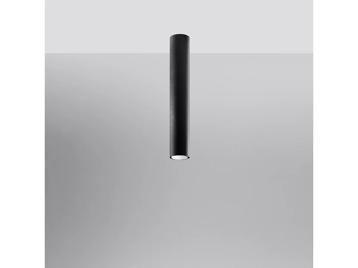 Plafonniers Toris moderne en acier - 1 sources lumineuses 4000K - L.6 x H.40 cm - noir