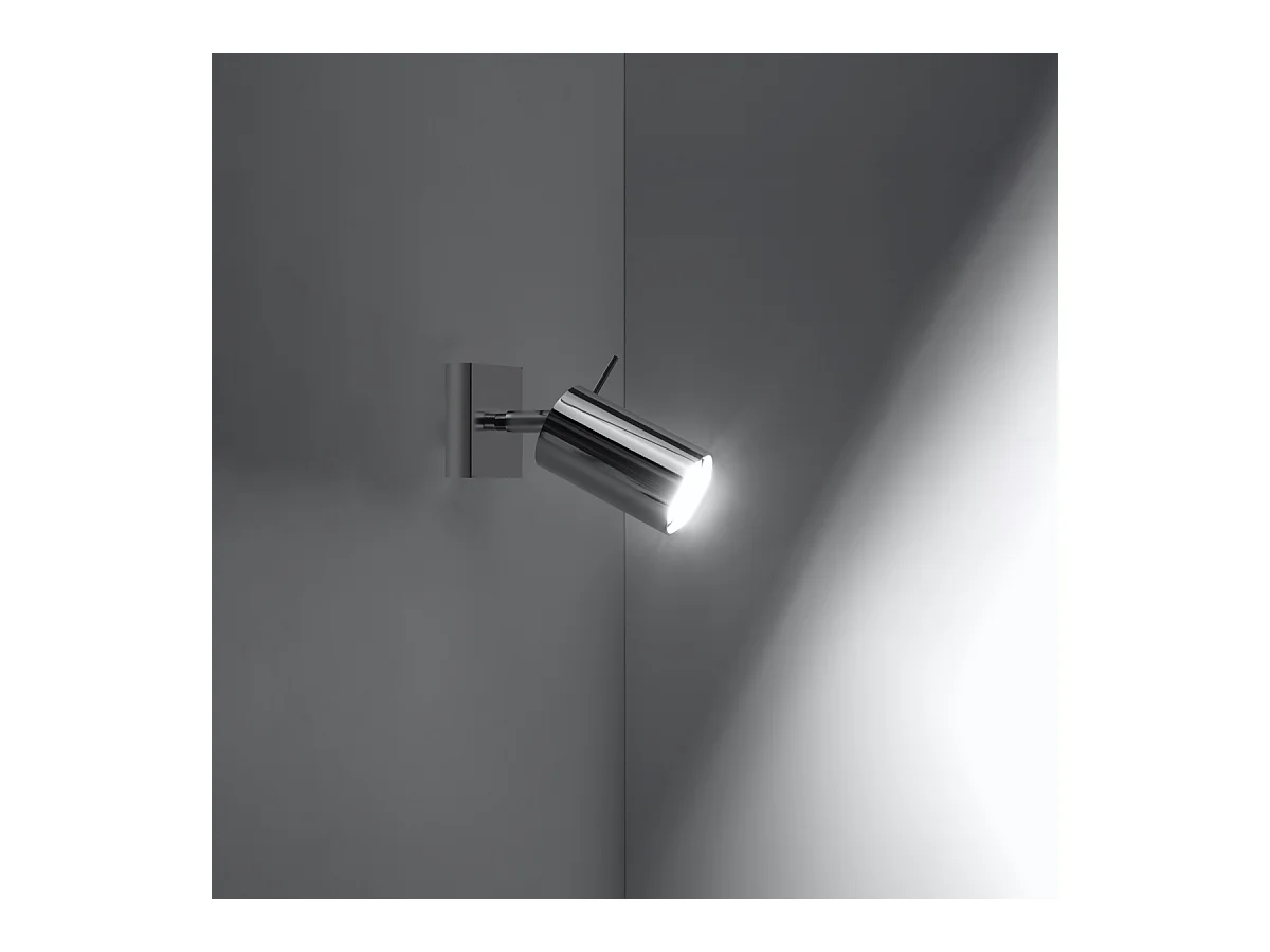 Plafony nowoczesny Briix, stal - 1 źródło światła 4000K - L.8 x H.8 cm - chrom