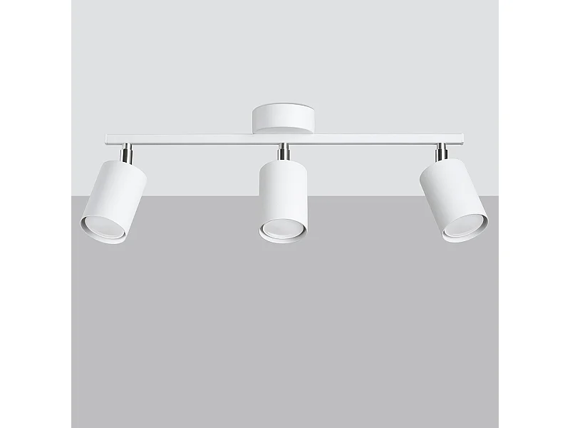 Plafondlampen Torim minimalistisch van  - 3 lichtbronnen 4000K - L.46 x H.20 cm - wit