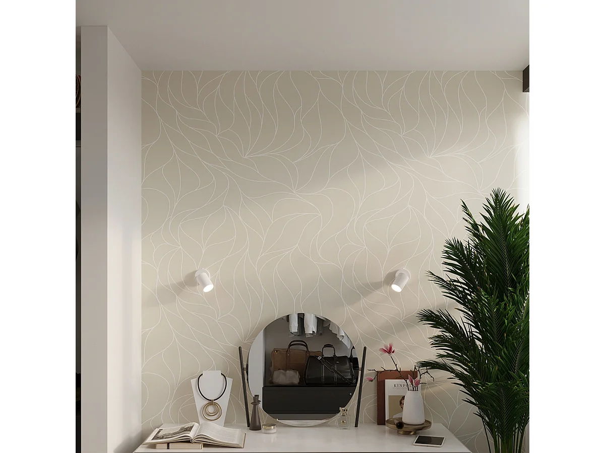 Plafonniers Torim minimaliste en acier - 3 sources lumineuses 4000K - L.46 x H.20 cm - blanc