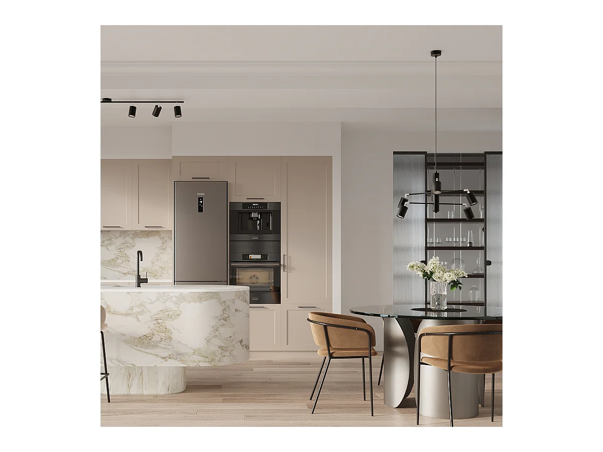 Plafondlampen Torim modern van  - 6 lichtbronnen 4000K - L.135 x H.20 cm - zwart