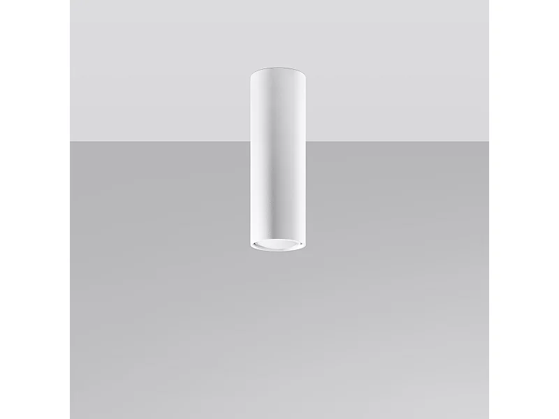 Plafony nowoczesny Toris, stal - 1 źródło światła 4000K - L.6 x H.20 cm - biały