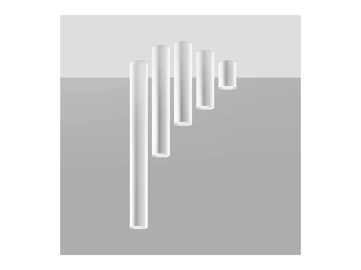 Plafondlampen Toris modern van  - 1 lichtbronnen 4000K - L.6 x H.20 cm - wit