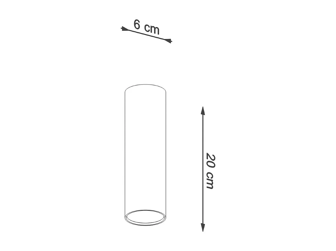 Plafonniers Toris moderne en acier - 1 sources lumineuses 4000K - L.6 x H.20 cm - blanc
