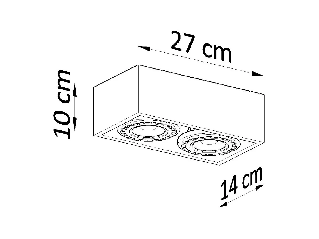 Plafondlampen Zentra Scandinavisch van  - 2 lichtbronnen 4000K - L.27 x H.10 cm - natuurlijk hout