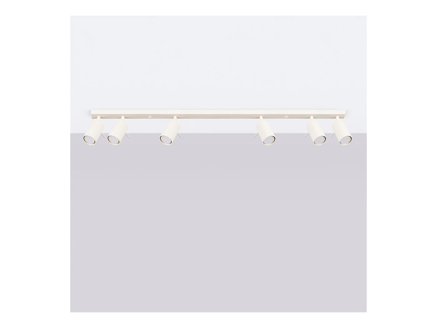 Lampa sufitowa nowoczesny Briix, stal - 6 źródło światła 3000K - L.117 x H.17 cm - beżowy