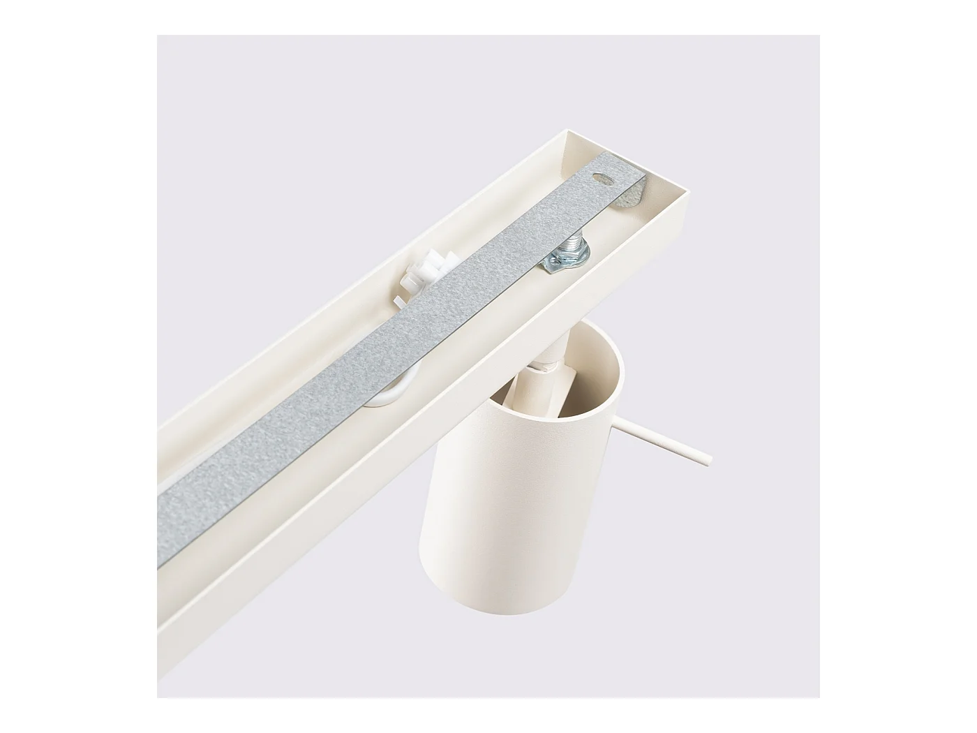 Lampa sufitowa nowoczesny Briix, stal - 6 źródło światła 3000K - L.117 x H.17 cm - beżowy