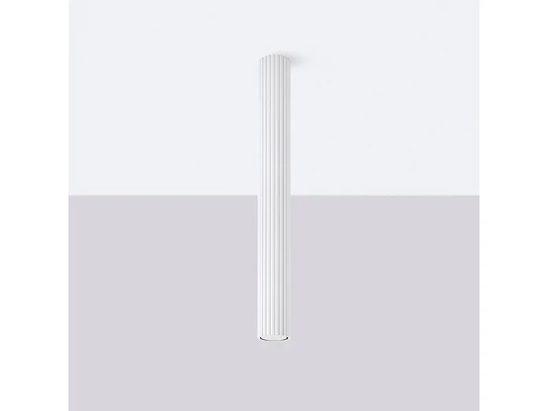 Plafonnier Gloow minimaliste en aluminium - 1 sources lumineuses 4000K - L.6,5 x H.60 cm - blanc