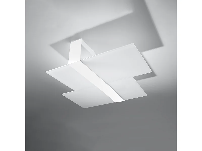 Plafondlampen Verre modern van  - 2 lichtbronnen 4000K - L.65 x H.11 cm - wit