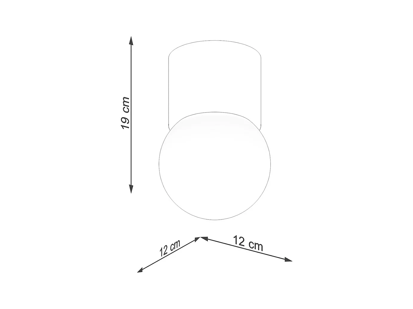 Plafonniers Lust moderne en bois - 1 sources lumineuses 4000K - L.12 x H.19 cm - bois naturel