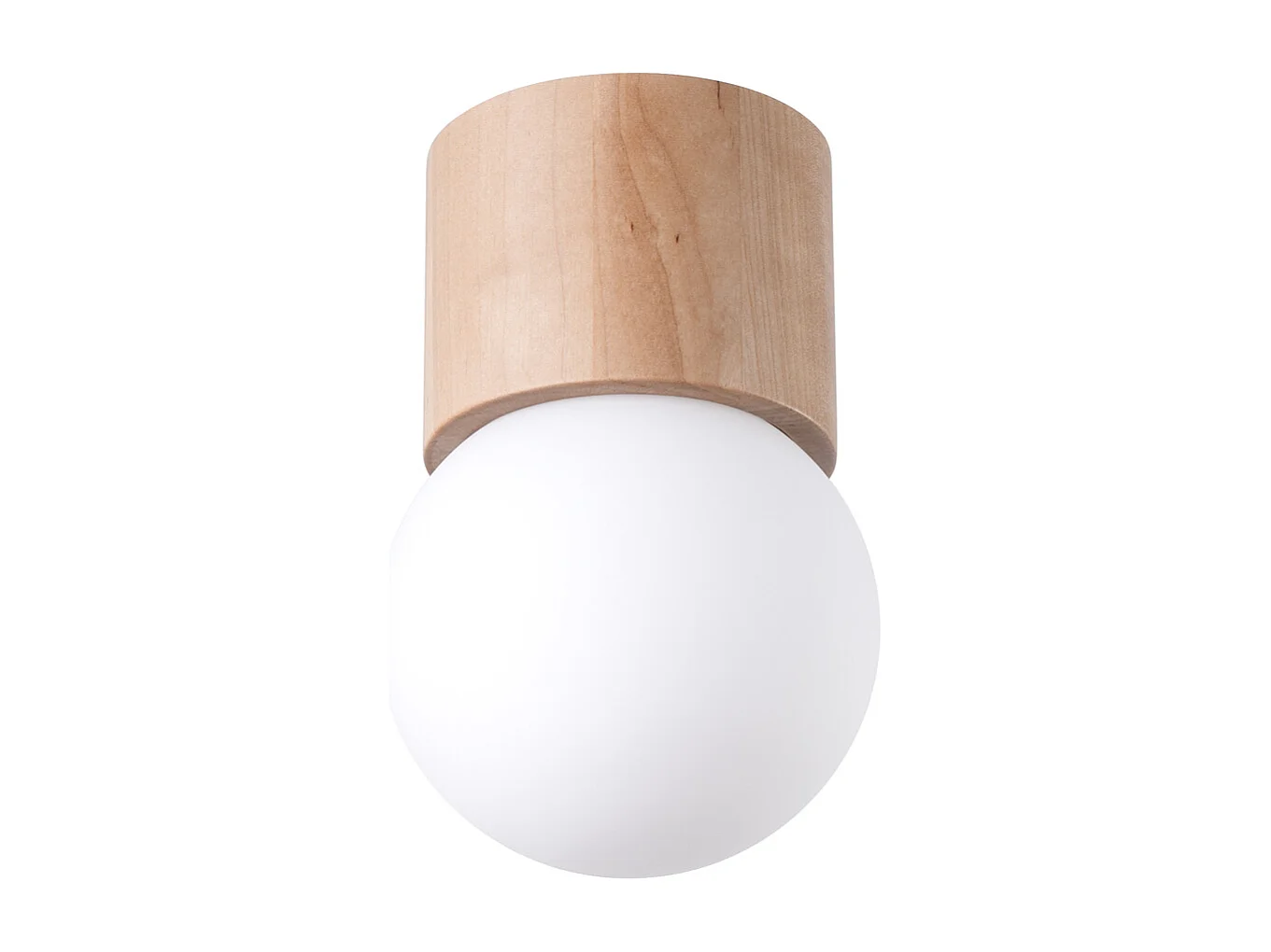 Plafonniers Lust moderne en bois - 1 sources lumineuses 4000K - L.12 x H.19 cm - bois naturel
