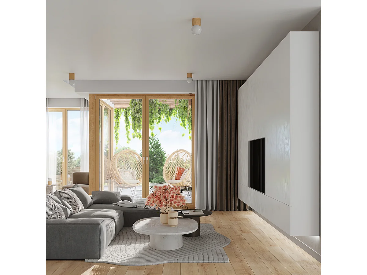 Plafonniers Lust moderne en bois - 1 sources lumineuses 4000K - L.12 x H.19 cm - bois naturel