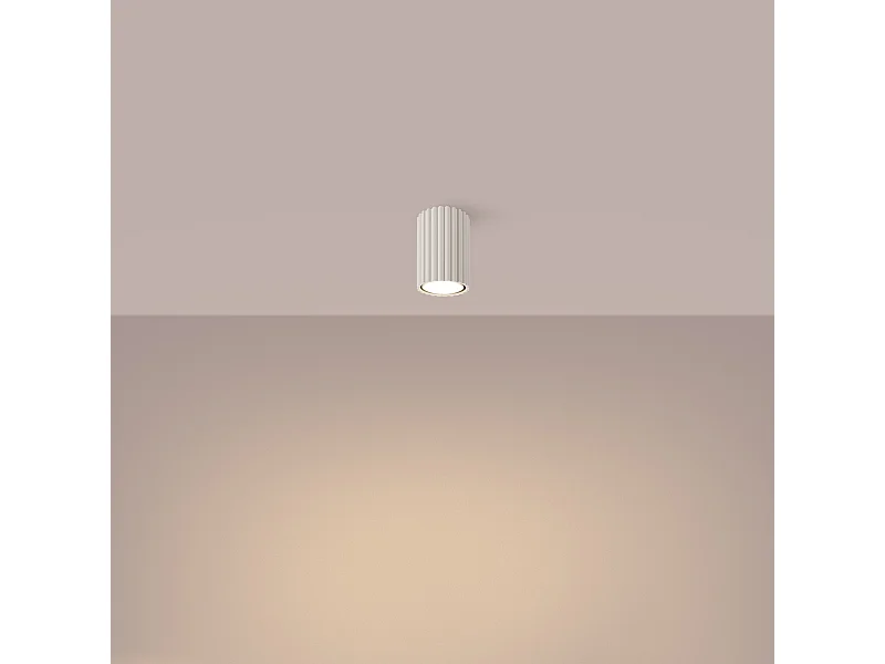 Plafondlamp Gloow minimalistisch van  - 1 lichtbronnen 3000K - L.6,5 x H.10 cm - beige