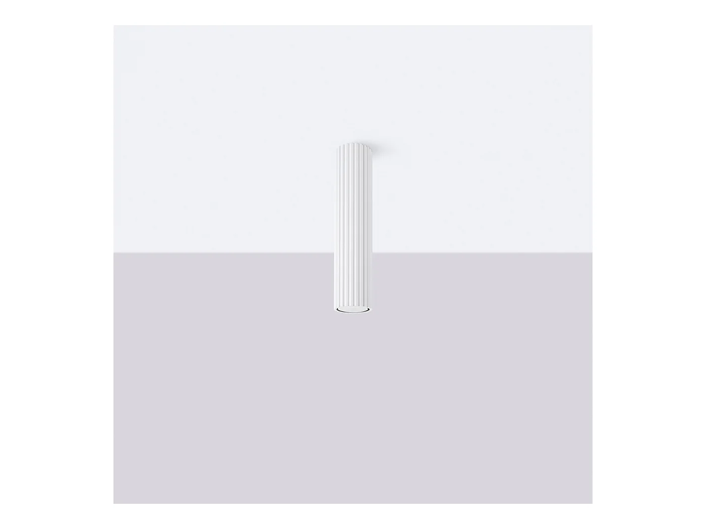 Luminária de teto Gloow minimalista, alumínio - 1 fontes de luz 4000K - L.6.5 x H.30 cm - branco
