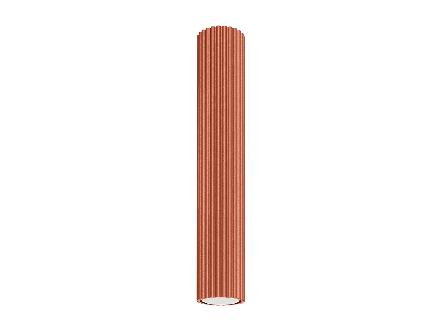 Lampada da soffitto Gloow minimalista di alluminio - 1 sorgenti luminose 4000K - L.6,5 x A.40 cm - ocra rossa