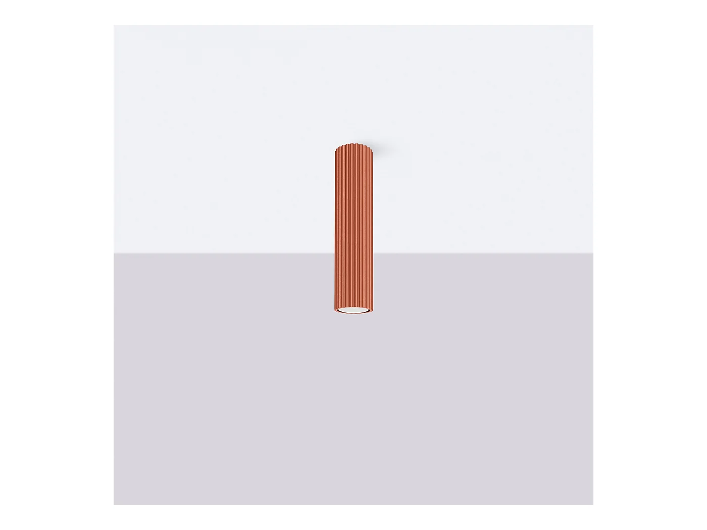 Plafondlamp Gloow minimalistisch van  - 1 lichtbronnen 3000K - L.6,5 x H.30 cm - rode oker