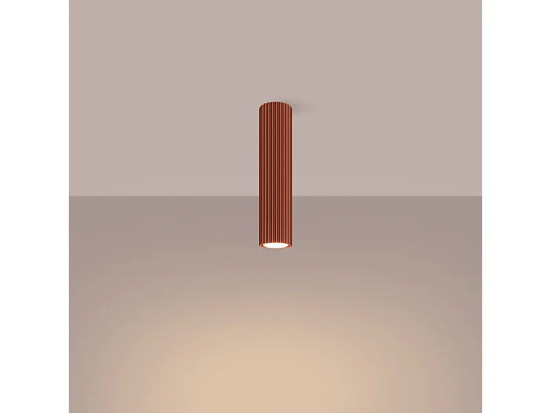 Lámpara de techo Gloow minimalista de aluminio - 1 fuentes luminosas 3000K - L.6,5 x A.30 cm - ocre rojo