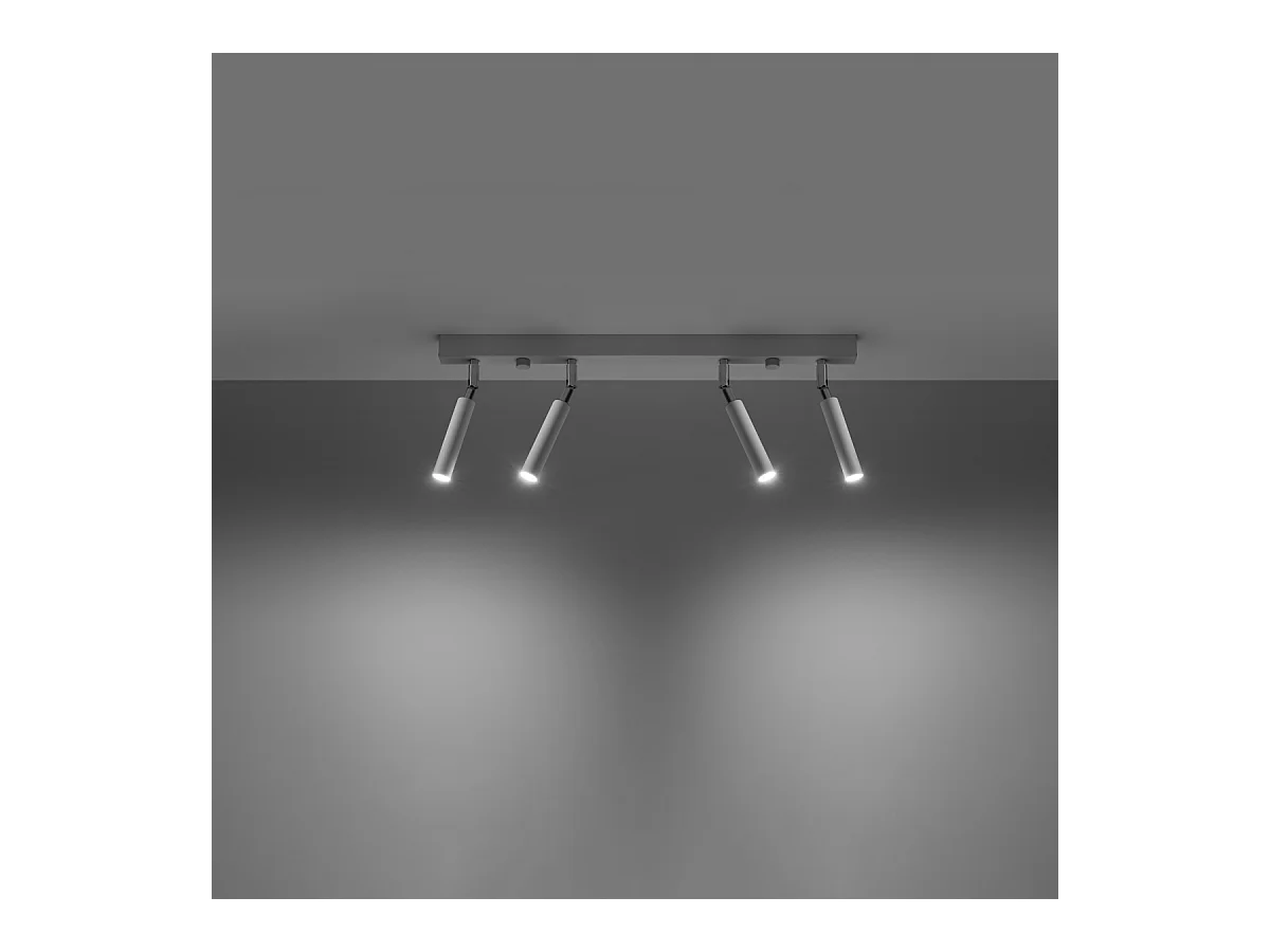 Plafondlampen Astix modern van  - 4 lichtbronnen 4000K - L.60 x H.20 cm - wit