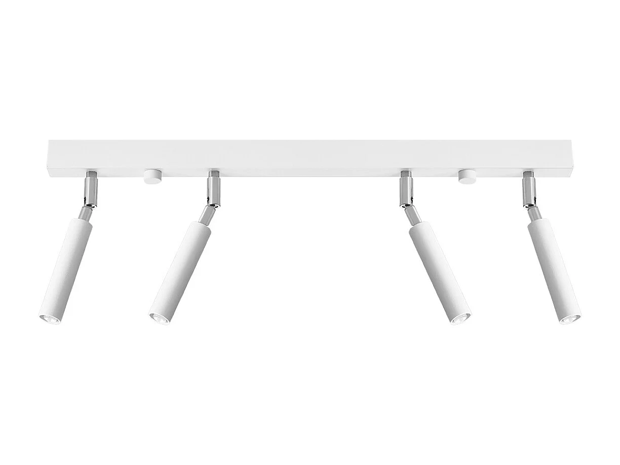 Plafonniers Astix moderne en aluminium - 4 sources lumineuses 4000K - L.60 x H.20 cm - blanc