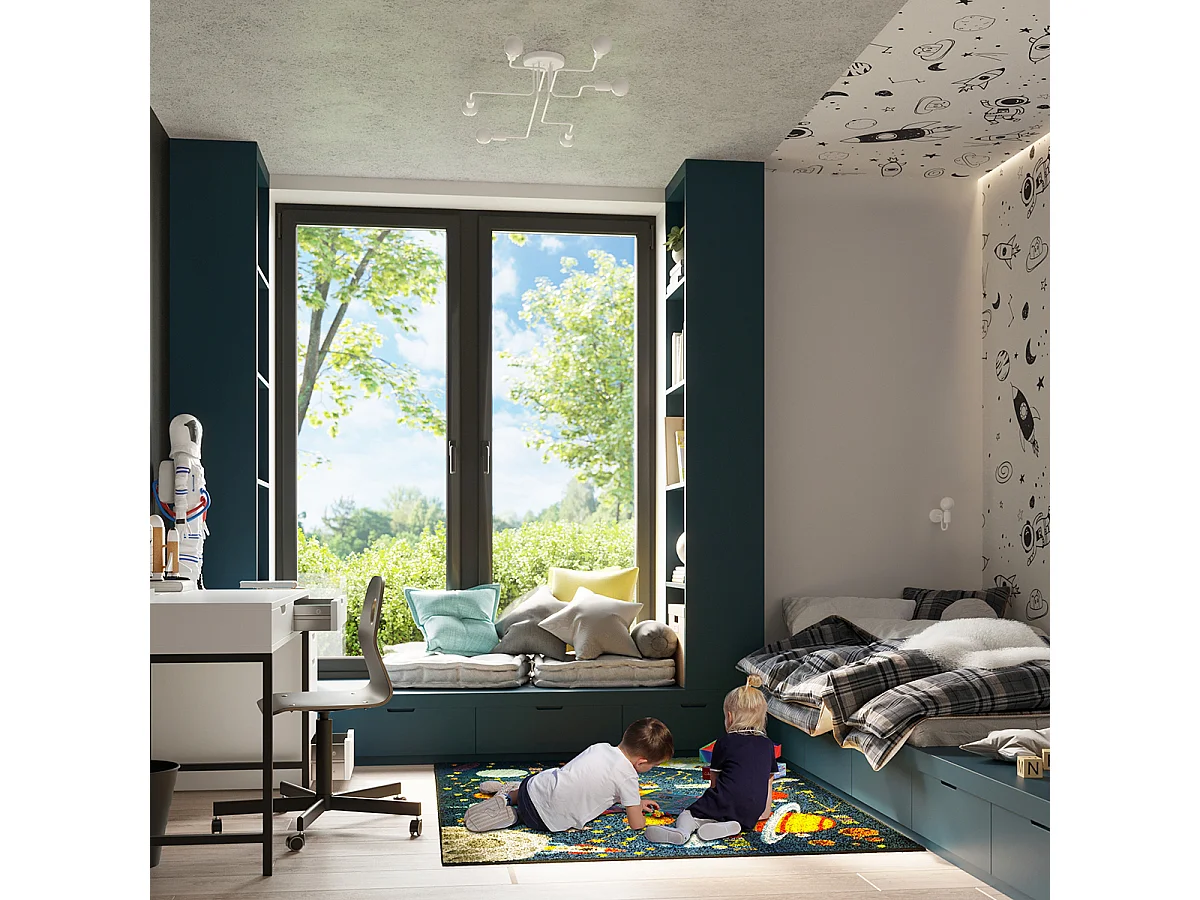 Plafonniers Infinix industriel en acier - 4 sources lumineuses 3000K - L.78 x H.15,5 cm - blanc