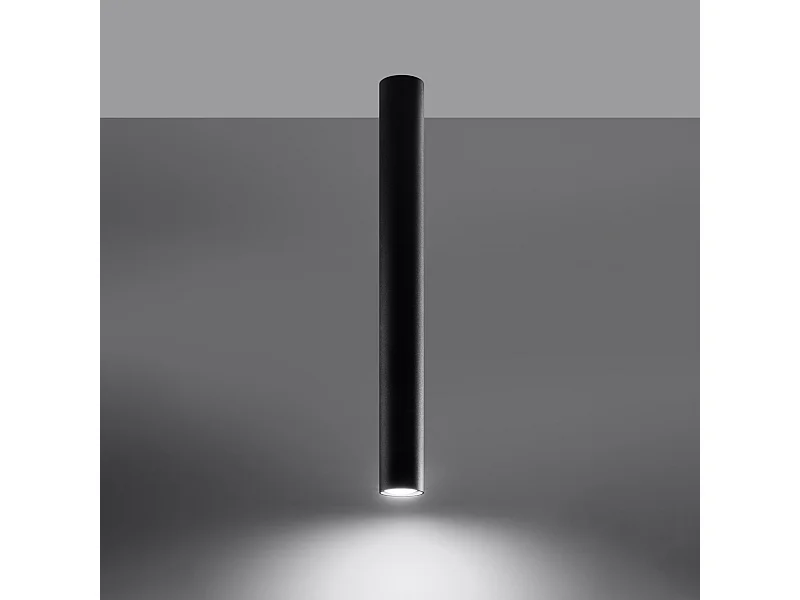 Plafonniers Toris moderne en acier - 1 sources lumineuses 3000K - L.6 x H.60 cm - noir