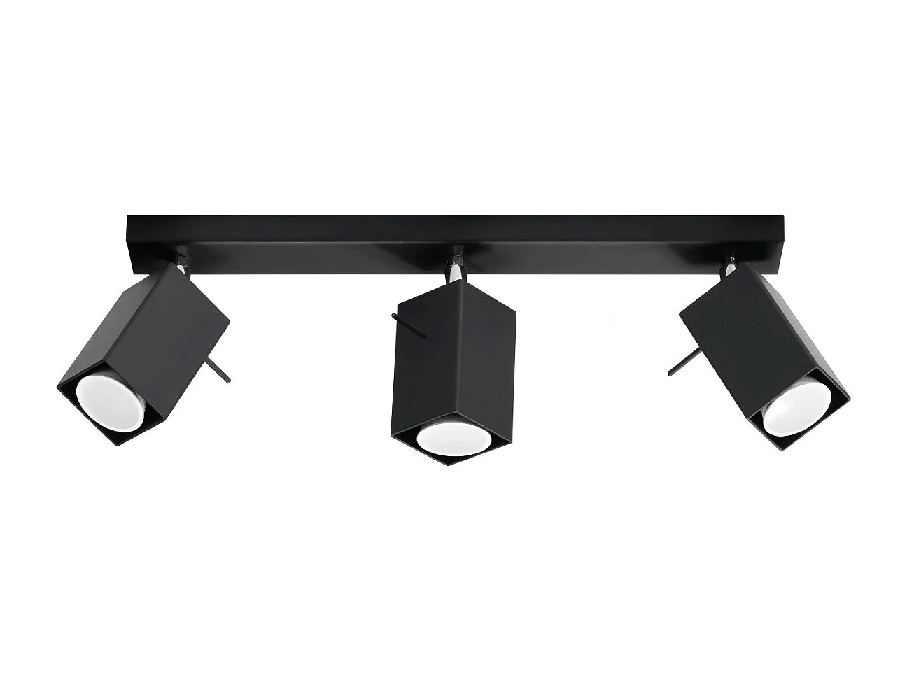 Plafonniers Briow moderne en acier - 3 sources lumineuses 4000K - L.45 x H.16 cm - noir