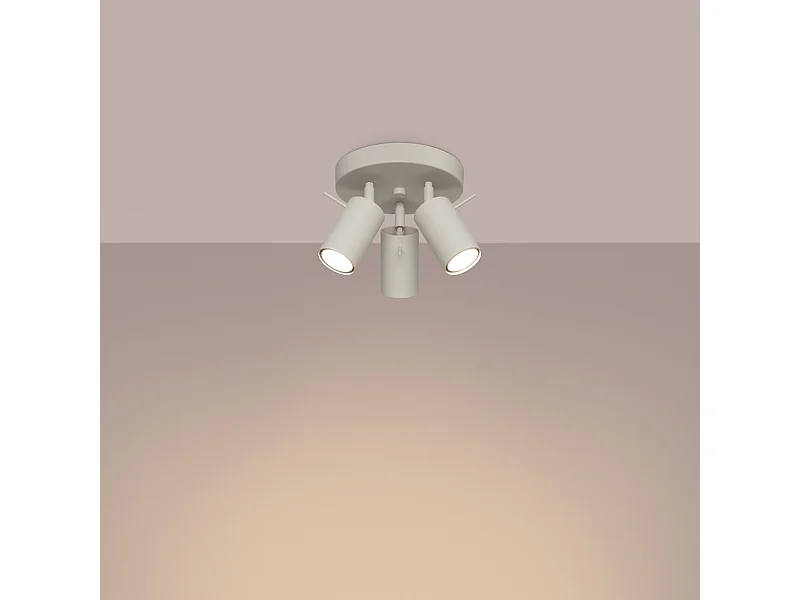 Plafondlamp Briix modern van  - 3 lichtbronnen 3000K - L.19,5 x H.18,5 cm - beige