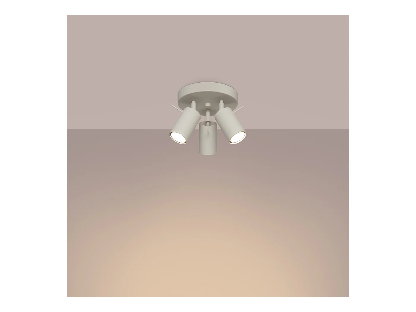Lampa sufitowa nowoczesny Briix, stal - 3 źródło światła 3000K - L.19.5 x H.18.5 cm - beżowy