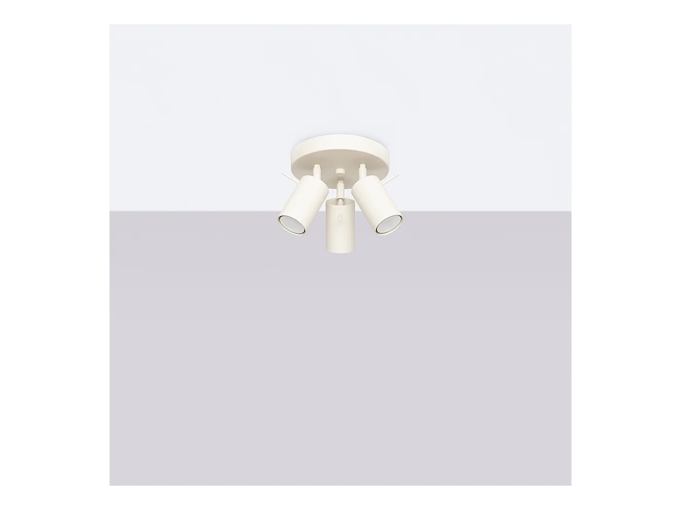 Lampa sufitowa nowoczesny Briix, stal - 3 źródło światła 3000K - L.19.5 x H.18.5 cm - beżowy