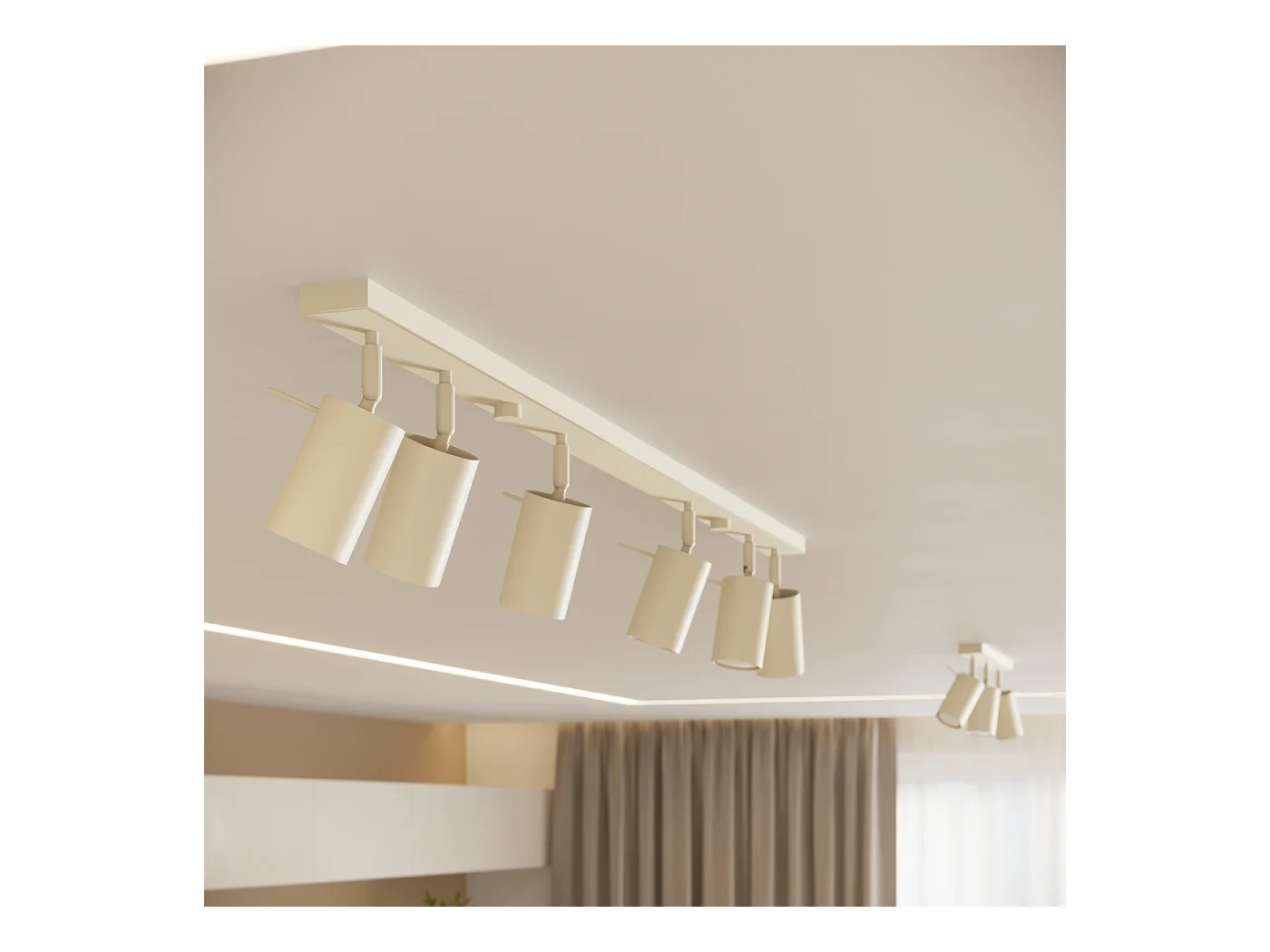 Lampa sufitowa nowoczesny Briix, stal - 3 źródło światła 3000K - L.19.5 x H.18.5 cm - beżowy