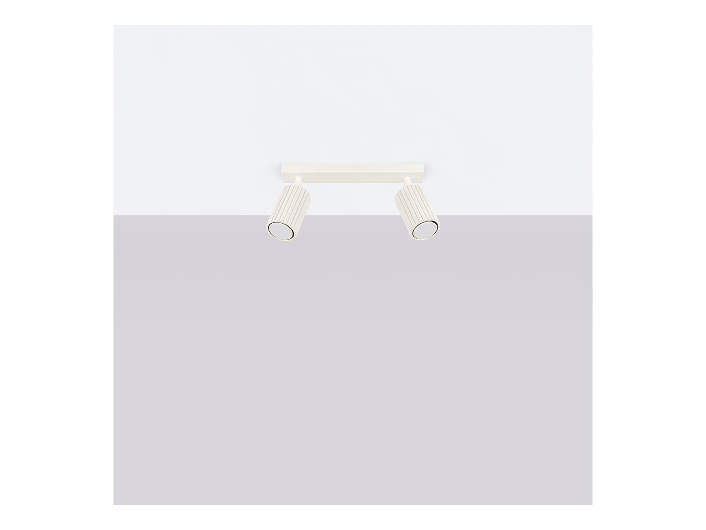 Plafondlamp Gloow minimalistisch van  - 2 lichtbronnen 3000K - L.30 x H.16,5 cm - beige