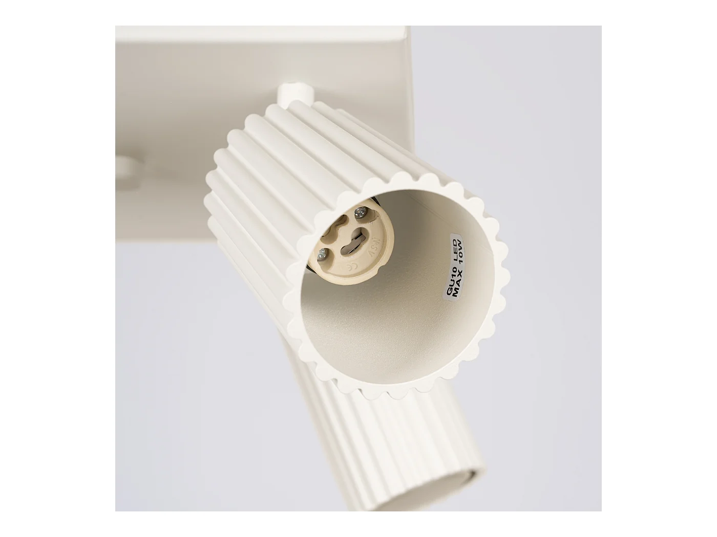 Plafondlamp Gloow minimalistisch van  - 4 lichtbronnen 4000K - L.25 x H.16,5 cm - beige