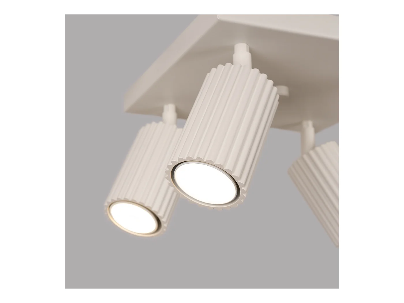 Plafondlamp Gloow minimalistisch van  - 4 lichtbronnen 4000K - L.25 x H.16,5 cm - beige