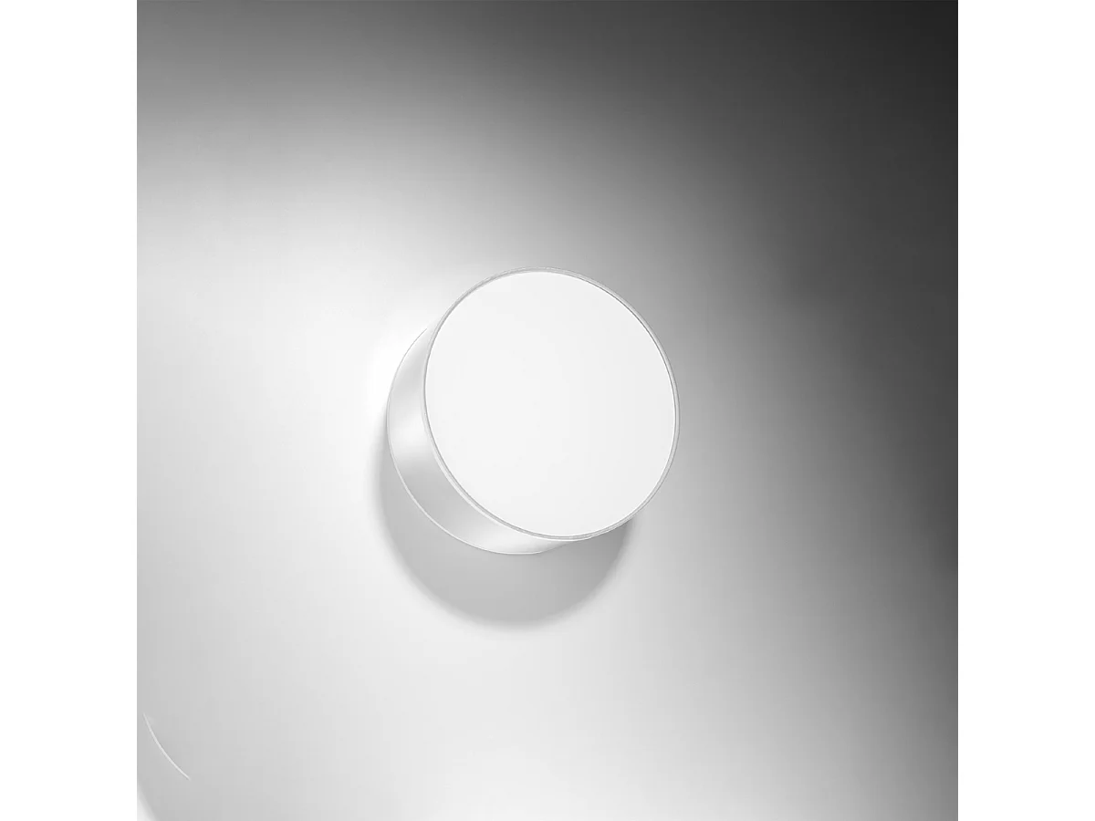 Plafonniers Cercle minimaliste en PVC - 1 sources lumineuses 4000K - L.25 x H.11 cm - gris