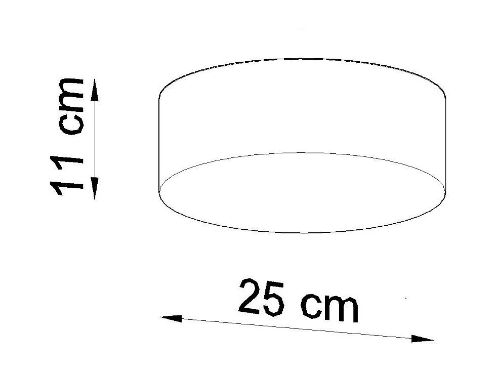 Plafonniers Cercle minimaliste en PVC - 1 sources lumineuses 4000K - L.25 x H.11 cm - gris