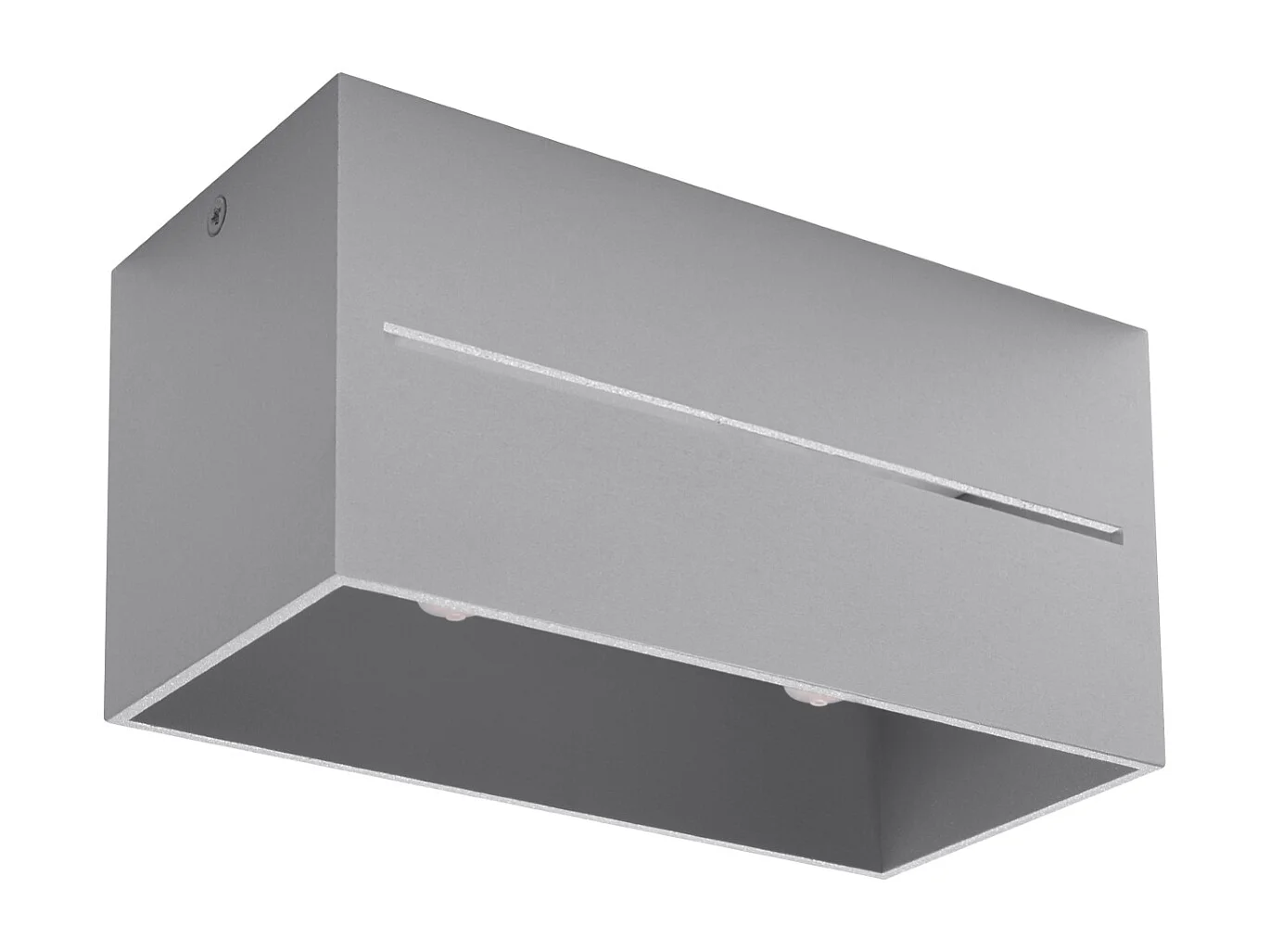 Plafonniers Zorbo maxi moderne en aluminium - 2 sources lumineuses 3000K - L.20 x H.10 cm - gris