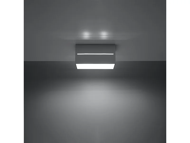 Plafondlampen Zorbo maxi modern van  - 2 lichtbronnen 3000K - L.20 x H.10 cm - grijs