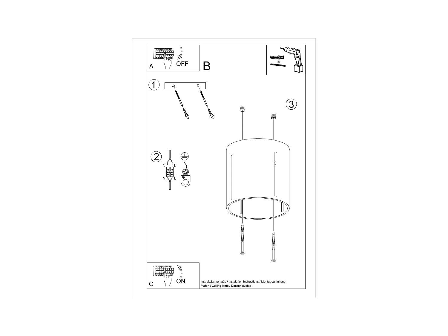 Plafonniers Brich moderne en aluminium - 1 sources lumineuses 4000K - L.10 x H.10 cm - gris