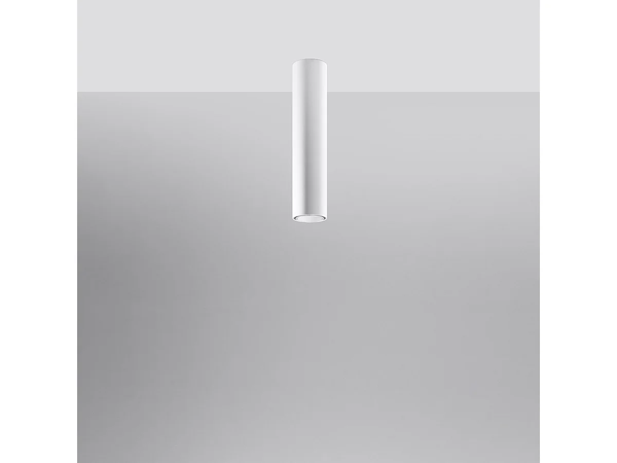 Plafondlampen Toris modern van  - 1 lichtbronnen 4000K - L.6 x H.40 cm - wit