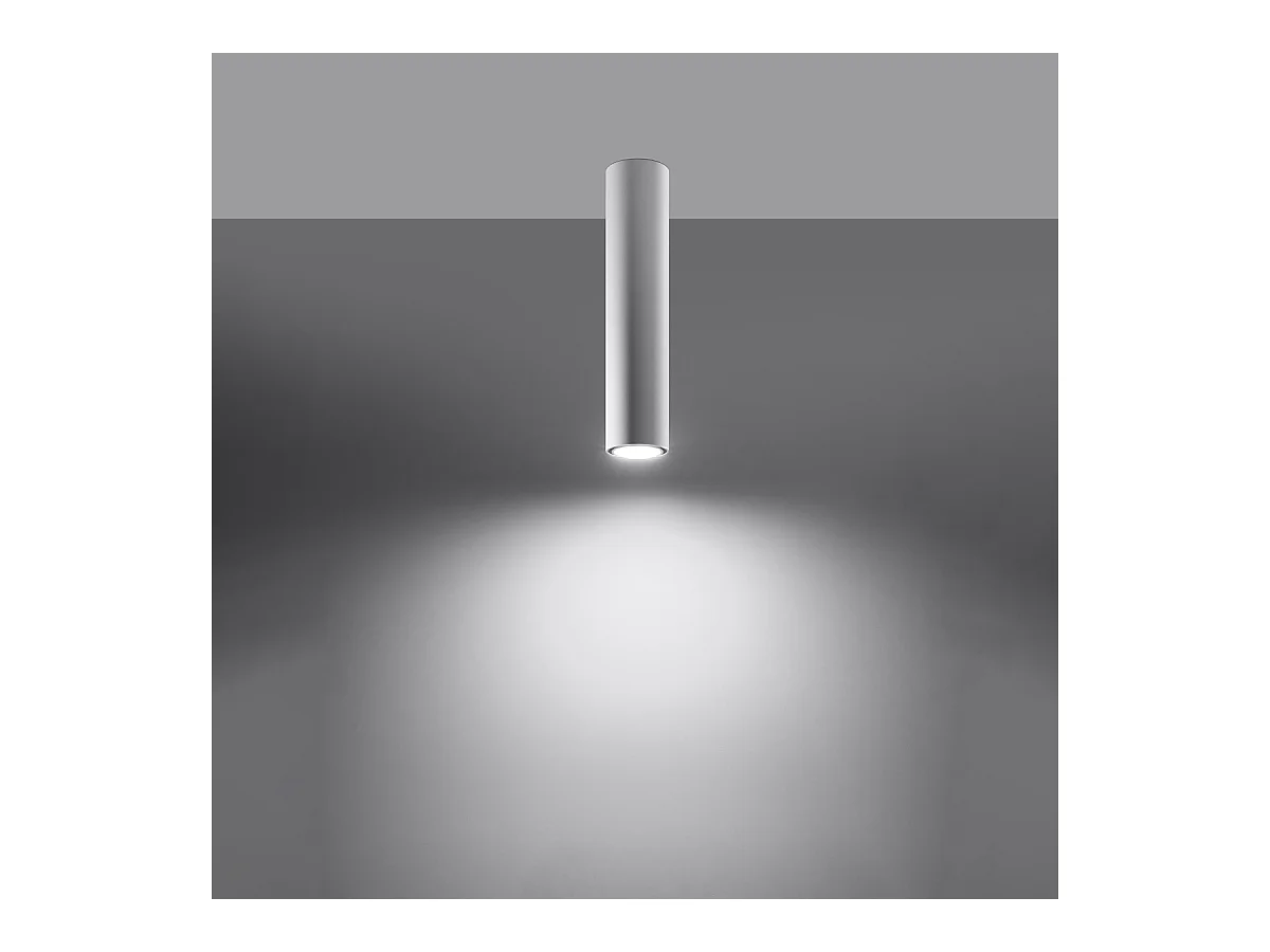 Plafondlampen Toris modern van  - 1 lichtbronnen 4000K - L.6 x H.40 cm - wit