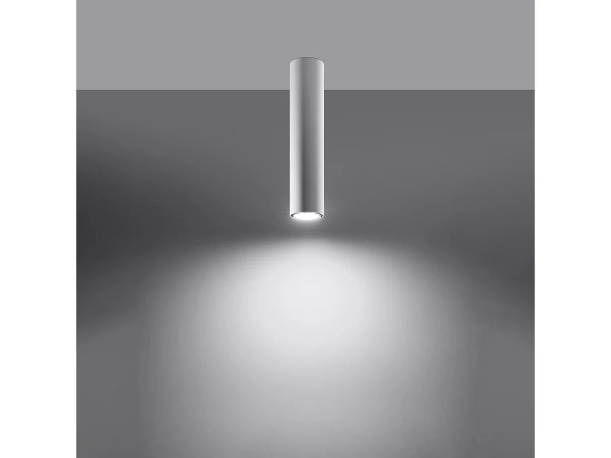 Plafonniers Toris moderne en acier - 1 sources lumineuses 4000K - L.6 x H.40 cm - blanc