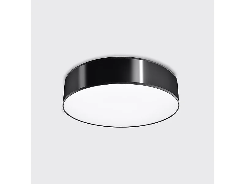 Plafony minimalistyczny Cercle, PVC - 4 źródło światła 4000K - L.55 x H.11 cm - czarny