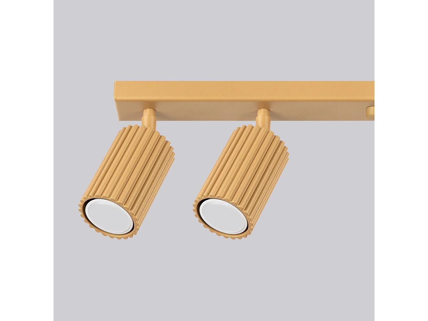 Plafonnier Gloow minimaliste en aluminium - 6 sources lumineuses 3000K - L.117 x H.16,5 cm - doré