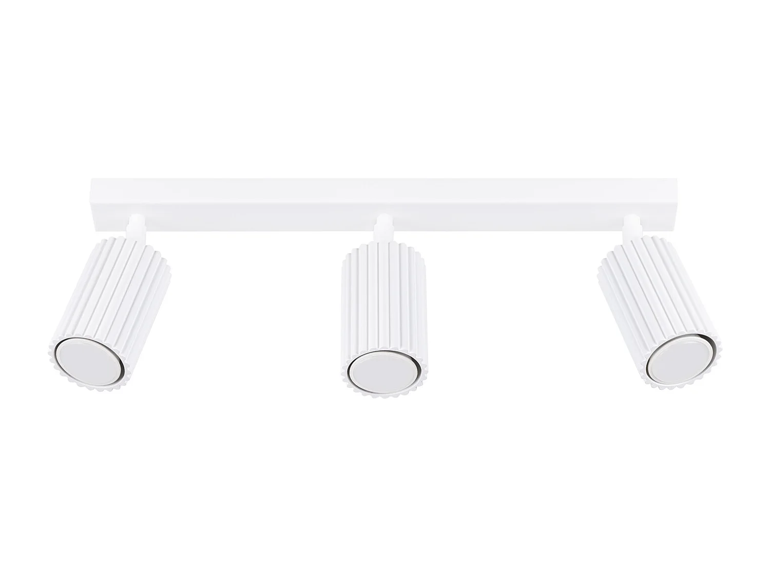Plafonnier Gloow minimaliste en aluminium - 3 sources lumineuses 4000K - L.45 x H.16,5 cm - blanc