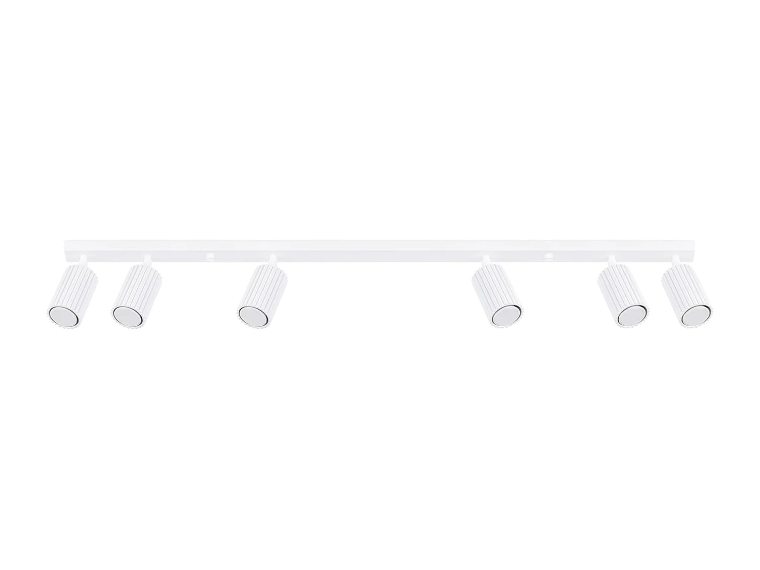 Plafonnier Gloow minimaliste en aluminium - 6 sources lumineuses 3000K - L.117 x H.16,5 cm - blanc