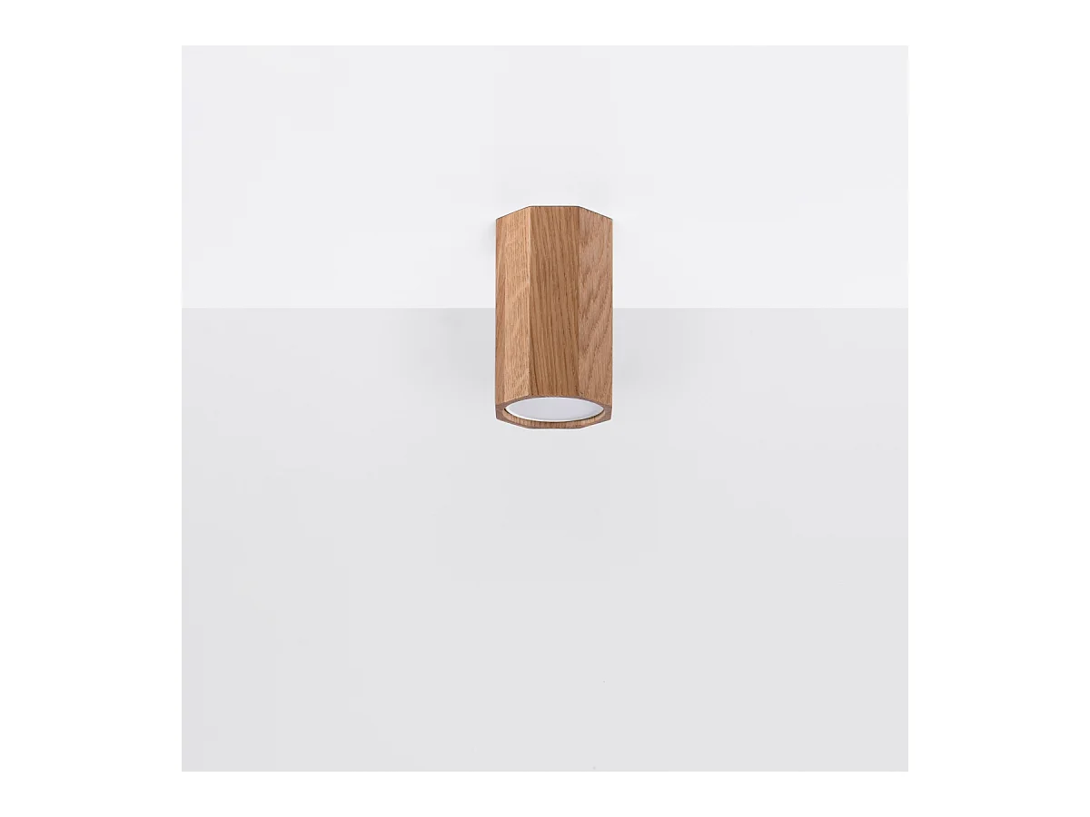 Plafonniers Xenor scandinave en bois - 1 sources lumineuses 4000K - L.6 x H.10 cm - chêne