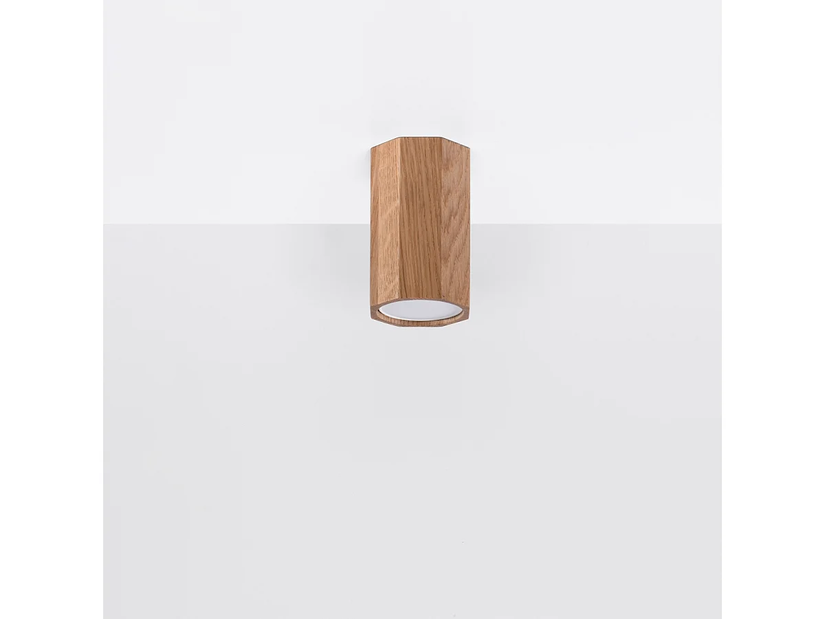 Plafonniers Xenor scandinave en bois - 1 sources lumineuses 4000K - L.6 x H.10 cm - chêne