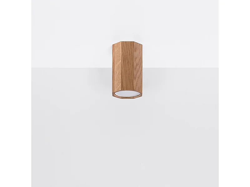 Plafonniers Xenor scandinave en bois - 1 sources lumineuses 4000K - L.6 x H.10 cm - chêne