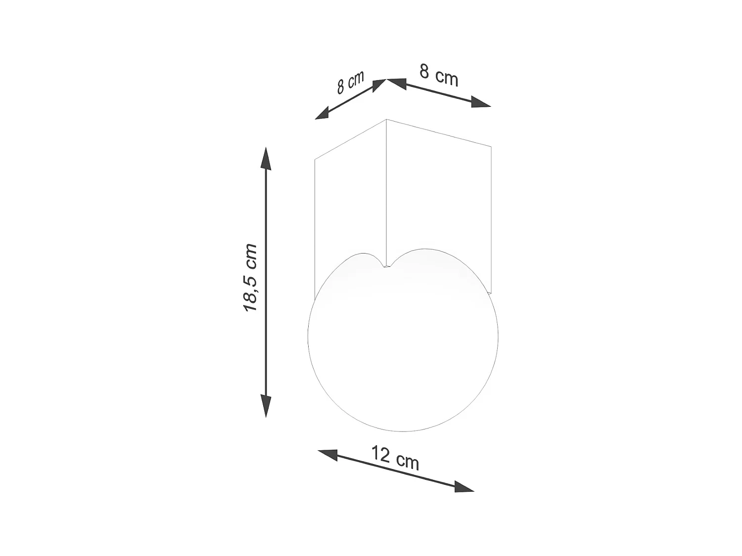 Plafonnier Lumivere minimaliste en bois/verre - 1 sources lumineuses 4000K - L.12 x H.19 cm - bois naturel/blanc