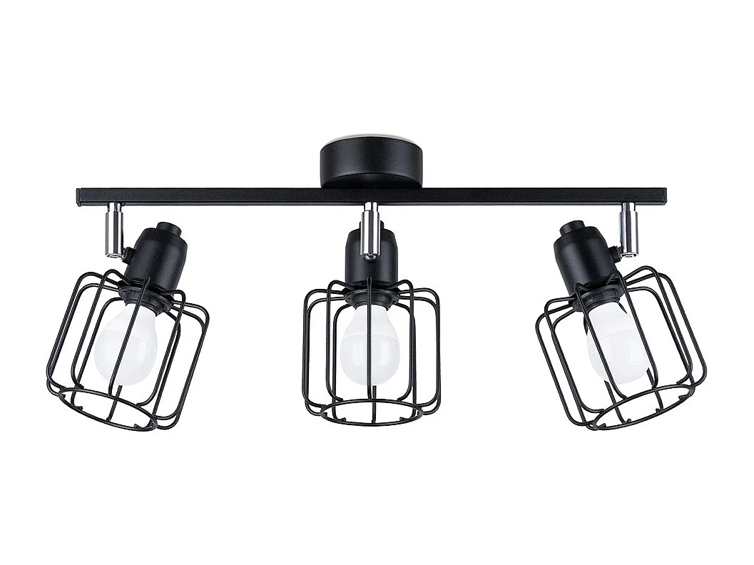 Plafondlampen Celubi modern van  - 3 lichtbronnen 4000K - L.48 x H.19 cm - zwart